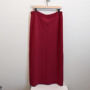 Eileen Fisher Dark Red 100% Wool Skirt - Size 1X